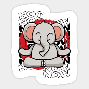 Lotus yoga elephant pose Sticker